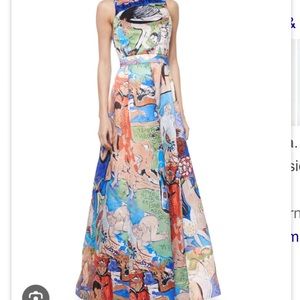 Alice and Olivia dress, size 12 . Structural material, lining.Zipper in the back